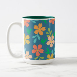Taza Bicolor Tema Vivid Garden