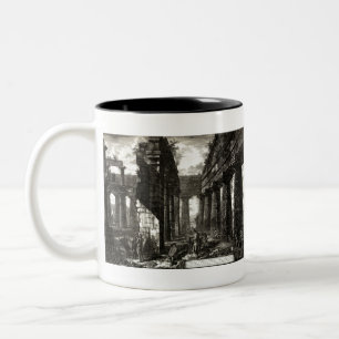 Taza Bicolor Templo de Neptuno, Paestum - Giovanni Piranesi