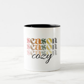 Taza Bicolor temporada acogedora linda