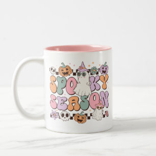 Taza Bicolor Temporada de fantasmas de Halloween