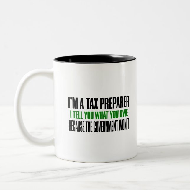 Taza Bicolor Temporada de impuestos: dinero del gobierno (Izquierda)