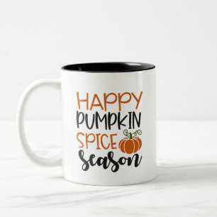 Taza Bicolor Temporada feliz de especias de calabaza - Otoño