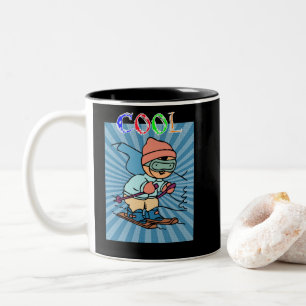 Taza Bicolor Temporada feliz de esquí estación de esquí dep
