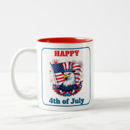 Taza Bicolor Tendencias de fuegos artificiales de la bandera es