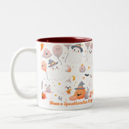 Taza Bicolor Tener Día Escolar-Halloween Día