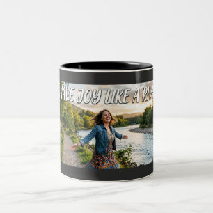 Taza Bicolor Tengo alegría como un río