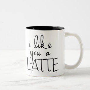 Taza Bicolor Tengo gusto de usted un Latte