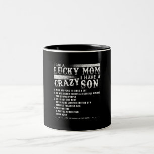 Taza Bicolor Tengo La Suerte De Que Tengo Una Idea De Regalo De
