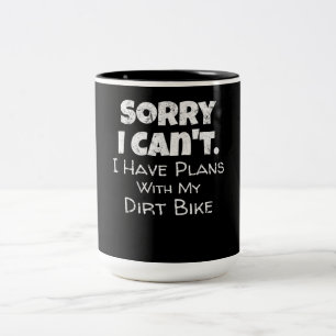 Taza Bicolor Tengo Planes Con Mi Regalo De Bicicleta Sucia