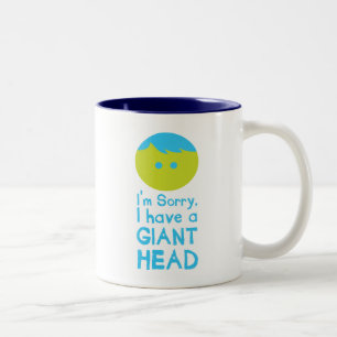Taza Bicolor Tengo una cabeza gigante