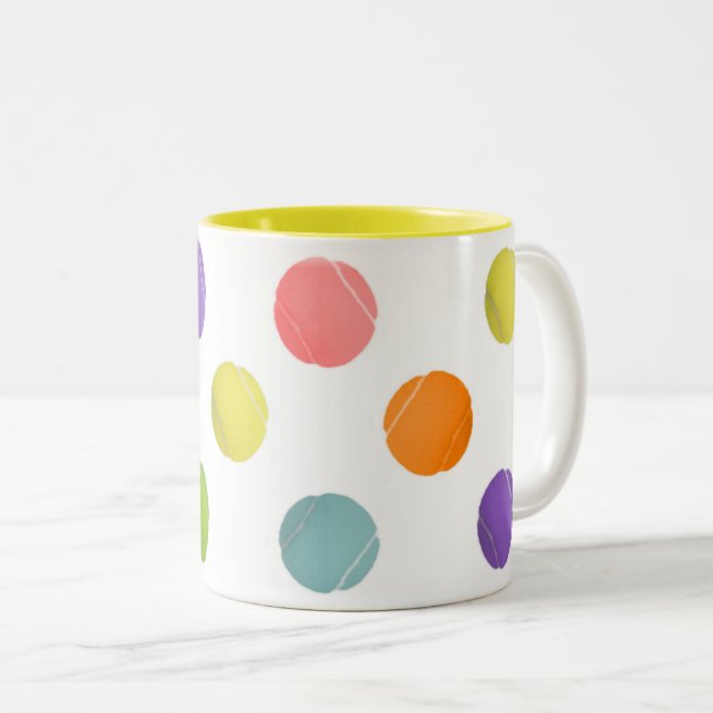 Taza Bicolor Tenis Creativo (Anverso derecho)
