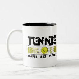 Taza Bicolor Tenis - Juego de partidos de juego de café de dos