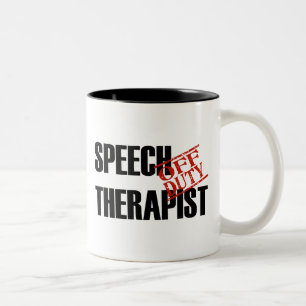 TAZA BICOLOR TERAPEUTA DE DISCURSO FUERA DE SERVICIO