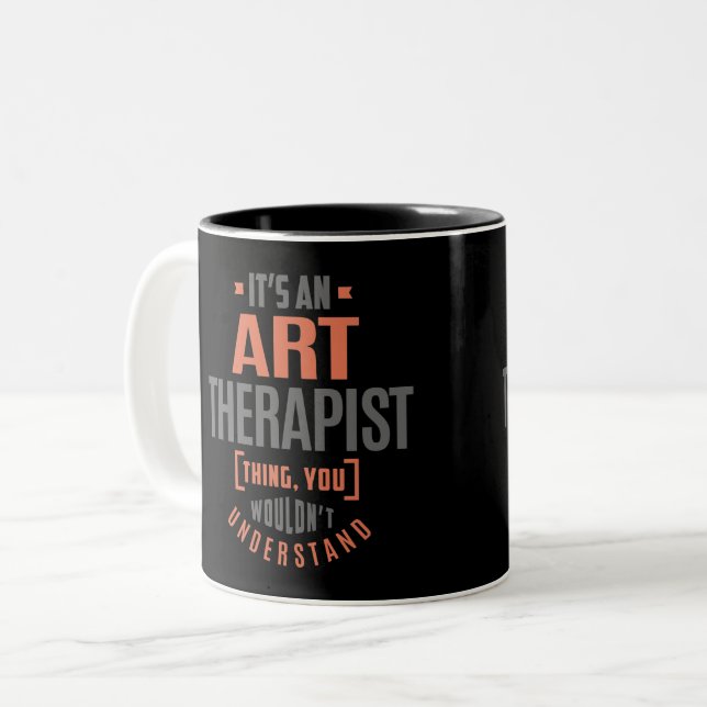 Taza Bicolor Terapia artística (Anverso izquierdo)