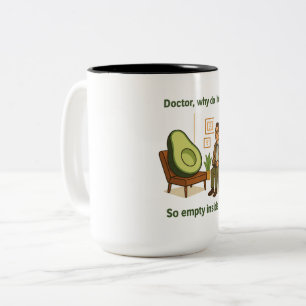 Taza Bicolor Terapia de Aguacate Por Qué Me Siento Vacío Por De