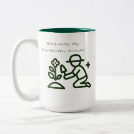 Taza Bicolor Terapia de Jardinería