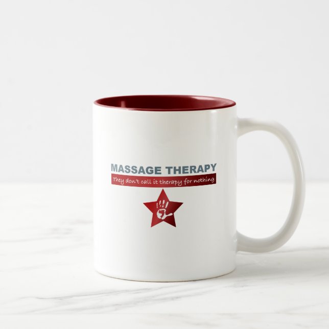 Taza Bicolor Terapia de masaje en rojo rubí (Derecha)