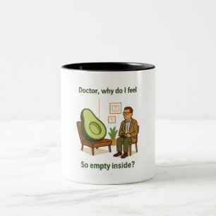 Taza Bicolor Terapia del Aguacate Por Qué Me Siento Vacío Por D