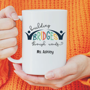 Taza Bicolor Terapia patóloga del lenguaje del lenguaje del len