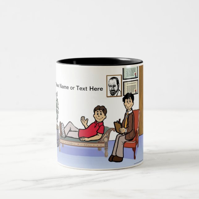 Taza Bicolor Terapia personalizada, consejero - Personalizado m (Centro)