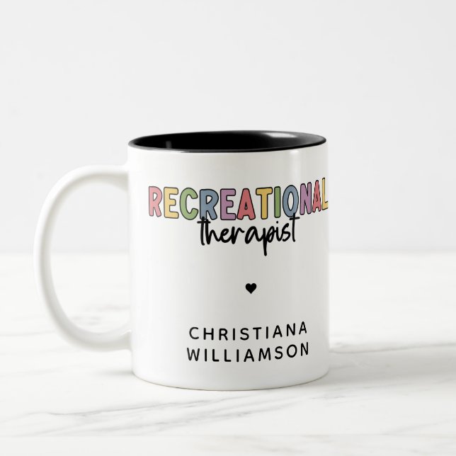 Taza Bicolor Terapia Recreacional Personalizada (Izquierda)