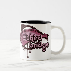 Taza Bicolor tercer puente. pink&maroon.