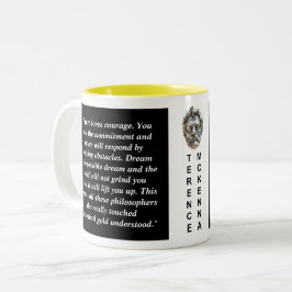 Taza Bicolor Terence Mckenna Personalizado Cita Filosofía Mug