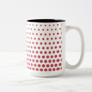 Taza Bicolor Terra Cotta Polka Dots Modern White