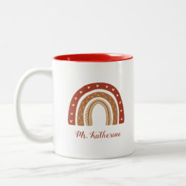 Taza Bicolor Terracotta Boho Rainbow Gracias regalo