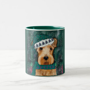 Taza Bicolor Terrier de Airedale 