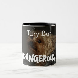 Taza Bicolor Terrier de mamá perrita personalizable lindo