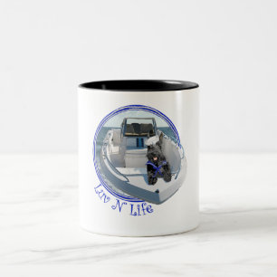 Taza Bicolor Terrier escocés en el barco