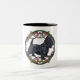 Taza Bicolor Terrier Escocés Nudo Celta