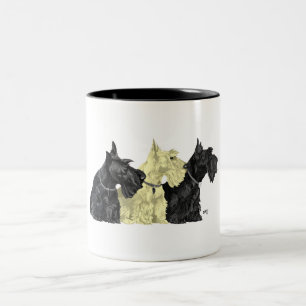 Taza Bicolor Terriers Escoceses Negros y Trigo