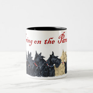 Taza Bicolor Terriers Escoceses negros y trigueños
