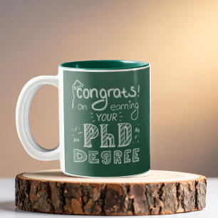 Taza Bicolor Tesis de doctorado regalo de posgrado en defensa