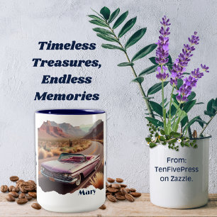 Taza Bicolor Tesoros intemporales, Recuerdos interminables café