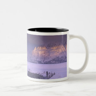 Taza Bicolor Teton Range from Snake River Overview, Grand