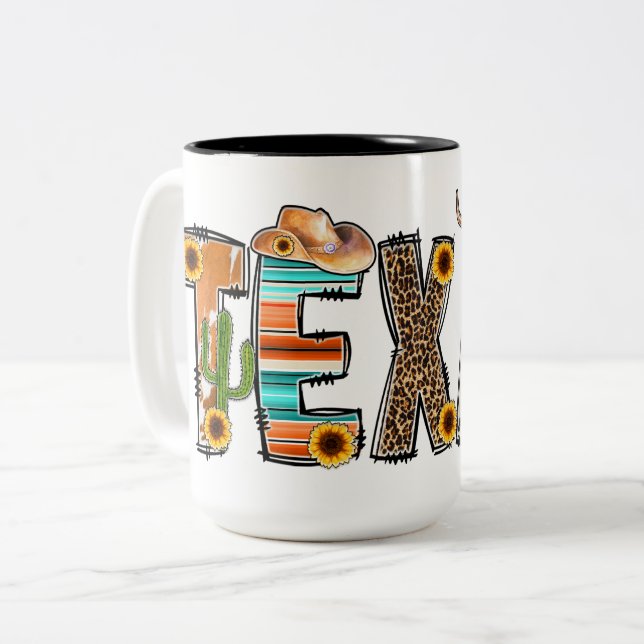 Taza Bicolor Texas (Anverso izquierdo)