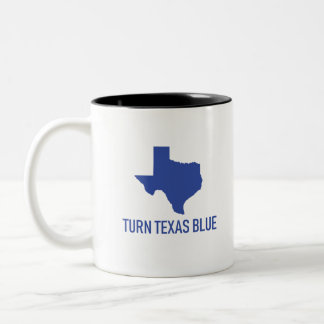Taza Bicolor Texas Blue - Vota demócrata en Texas