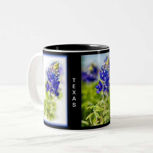 Taza Bicolor Texas Bluebonnets (Anverso izquierdo)