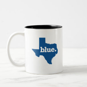 TAZA BICOLOR TEXAS ESTADO AZUL