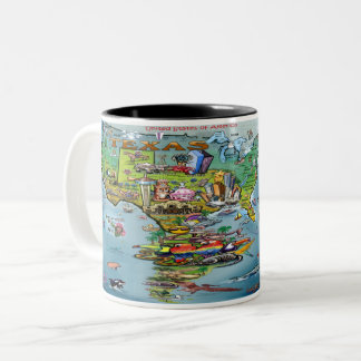 Taza Bicolor Texas Planet Two-Tone Coffee Mug