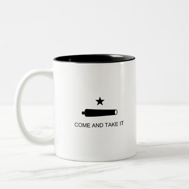 Taza Bicolor Texas: Ven y toma su bandera (Izquierda)
