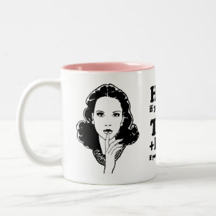 Taza Bicolor Texto e impulsión si usted quiere encontrar a