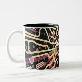 Taza Bicolor Textura a rayas