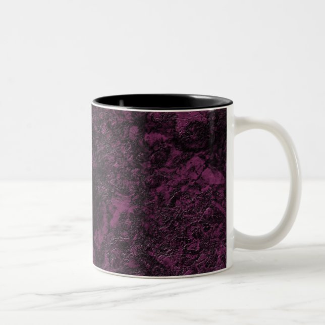 Taza Bicolor textura de cuero burdeos (Derecha)