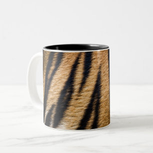 Taza Bicolor textura de piel de tigre animal naturaleza rayas p