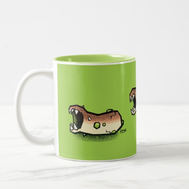 Taza Bicolor TF2 Monstruo verde monstruo del pan (Izquierda)