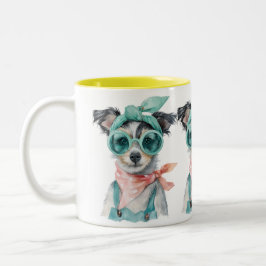 Taza Bicolor The Dog Made Me Do It – Funny Pet Lover 